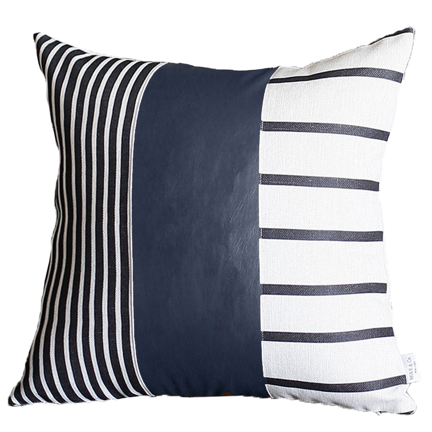 Boho Decorative Single Throw Pillow Cover Vegan Faux Leather Geometric for Couch, Bedding