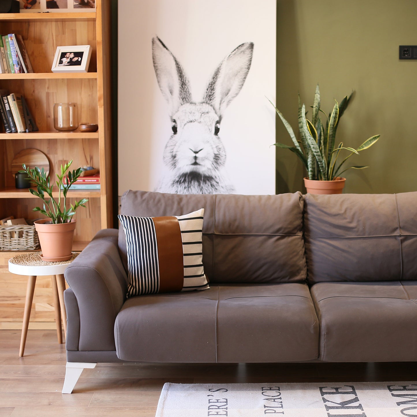 Boho Decorative Single Throw Pillow Cover Vegan Faux Leather Geometric for Couch, Bedding