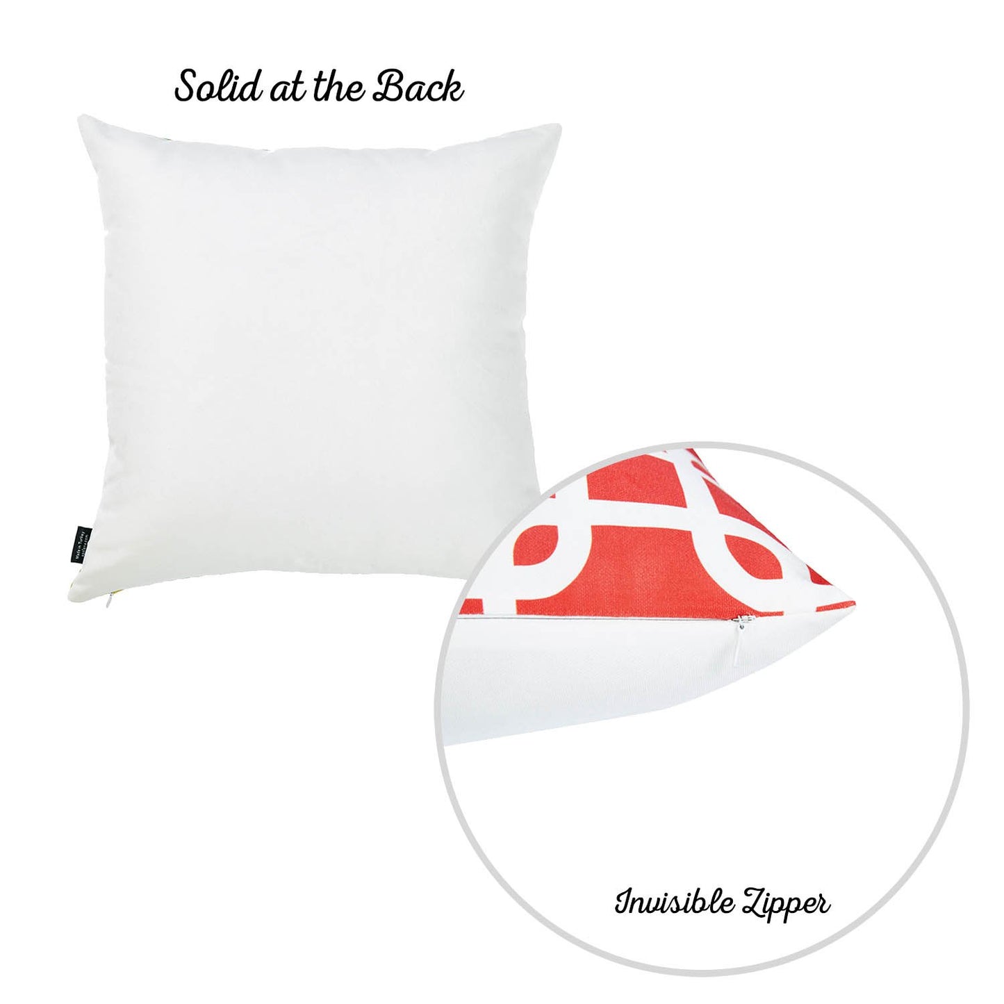 Nautical Coastal Geometric Decorative Set of 2 Throw Pillow Covers 18" x 18" Square