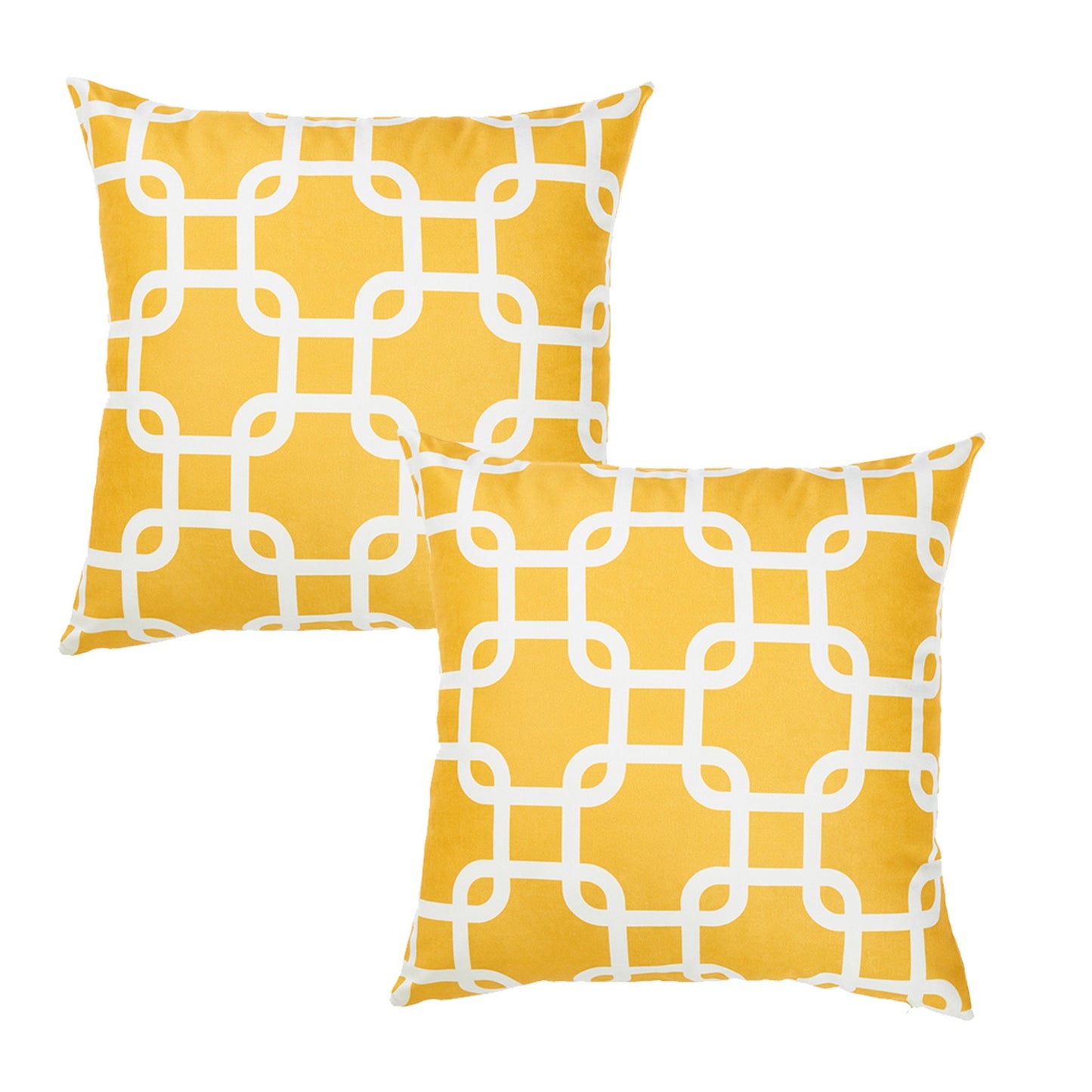 Nautical Coastal Geometric Decorative Set of 2 Throw Pillow Covers 18" x 18" Square