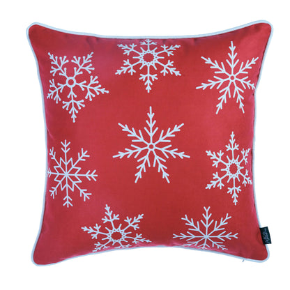 Decorative Christmas Throw Pillow Cover Set of 4 Square 18" x 18" for Couch, Bedding