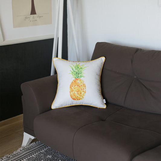 Tropical Pinapple Square 18" Throw Pillow Cover