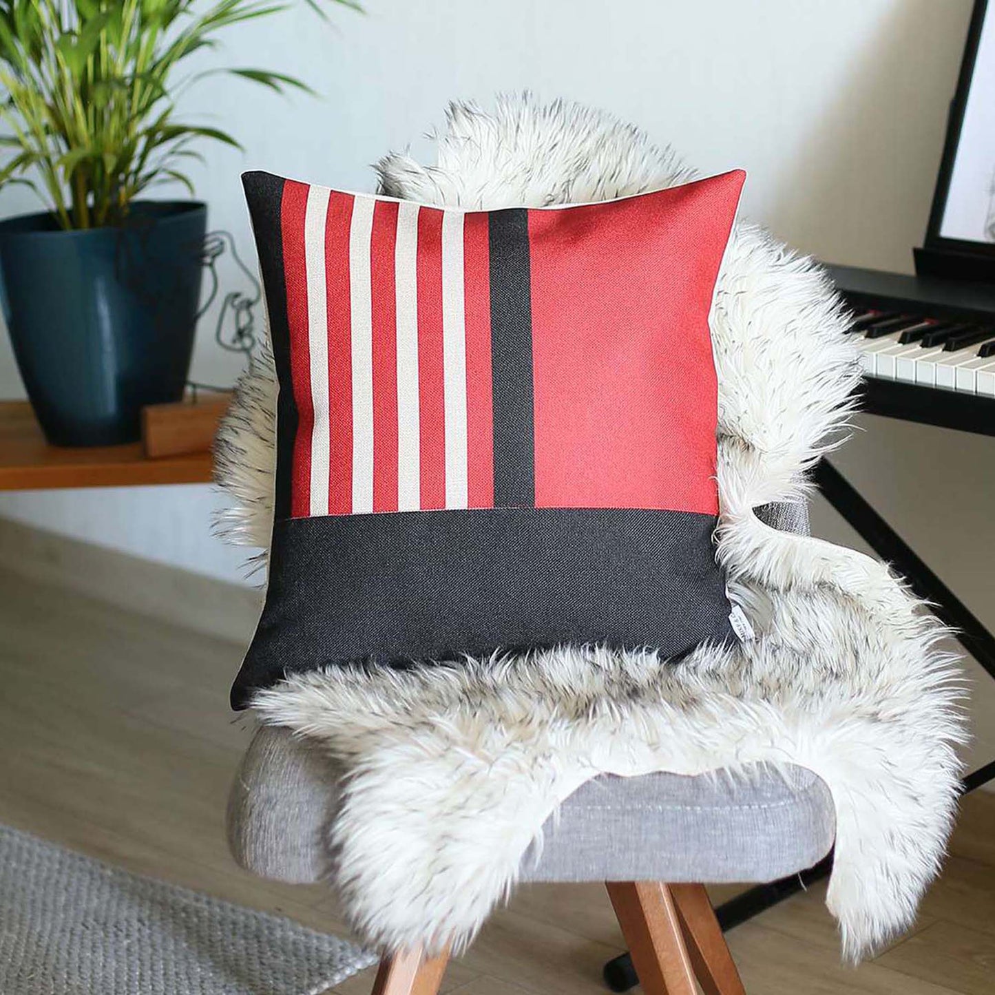 Boho-Chic Handcrafted Decorative Single Throw Pillow Cover Geometric Jacquard Pillowcase for Couch, Bedding