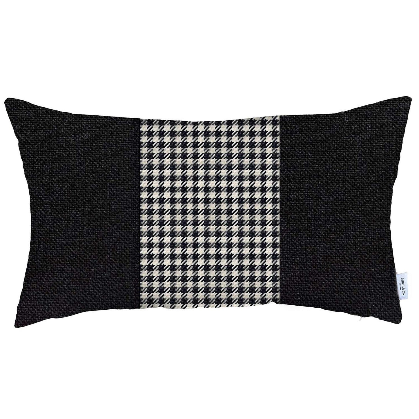 Boho-Chic Handcrafted Decorative Single Throw Pillow Cover Houndstooth Pillowcase for Couch, Bedding