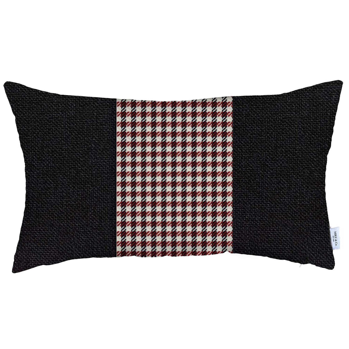 Boho-Chic Handcrafted Decorative Single Throw Pillow Cover Houndstooth Pillowcase for Couch, Bedding