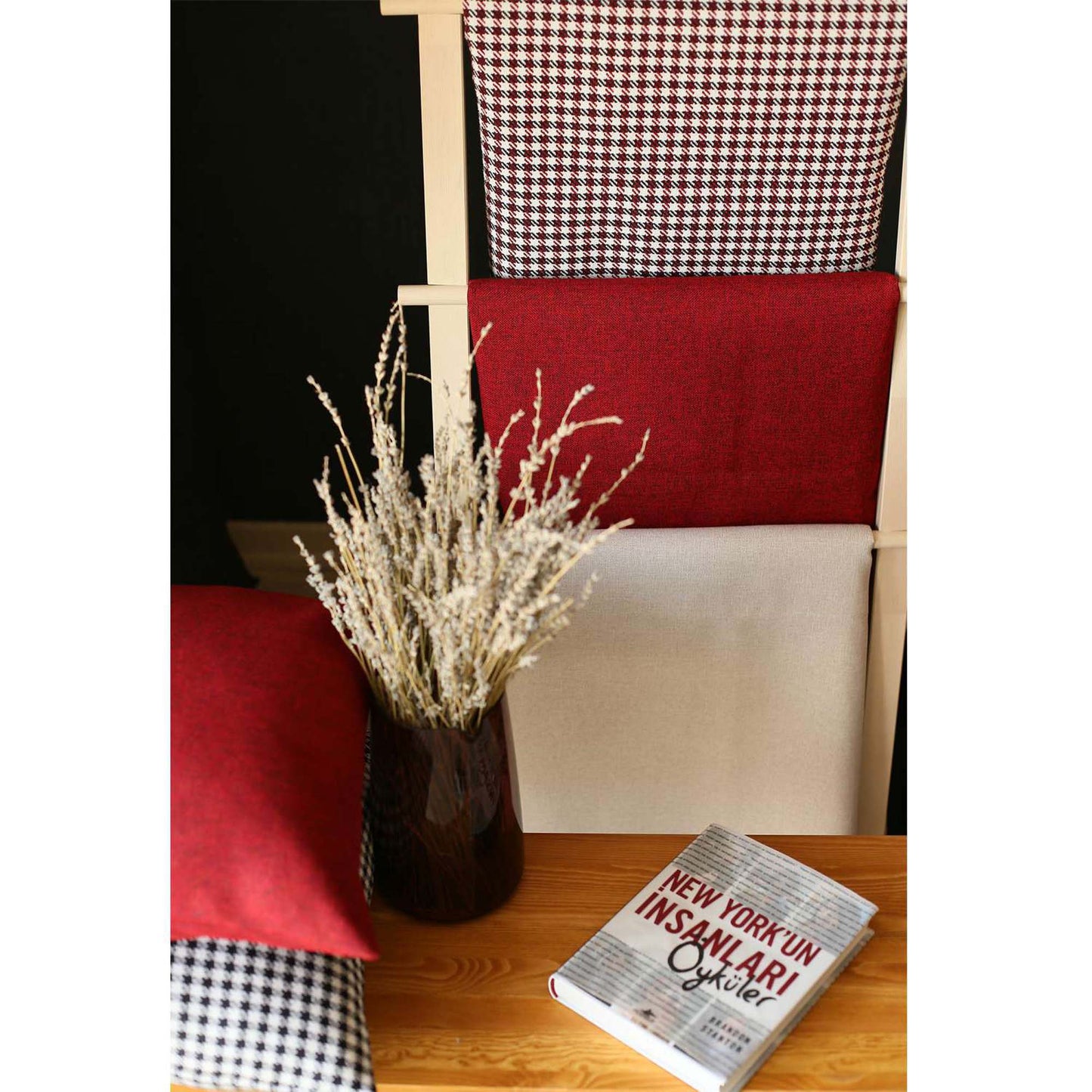 Boho-Chic Handcrafted Decorative Single Throw Pillow Cover Houndstooth Pillowcase for Couch, Bedding