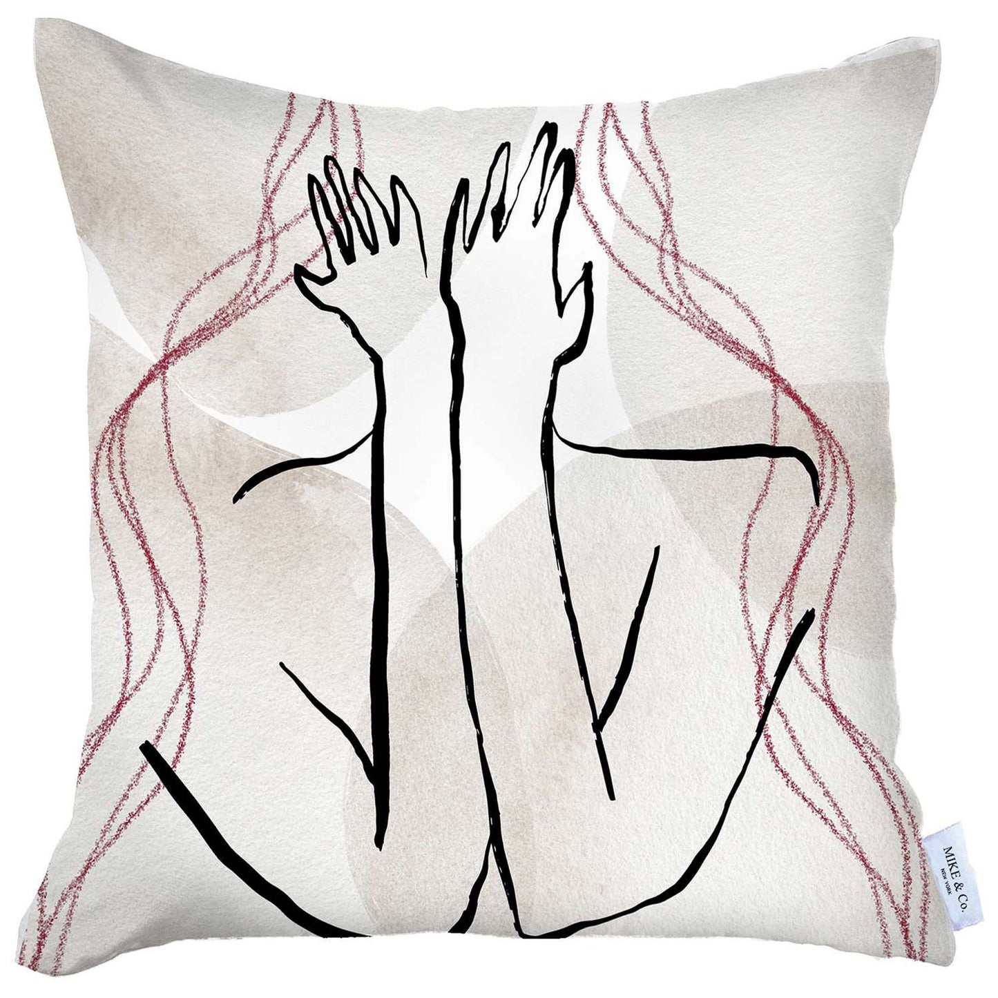 Boho-Chic Handcrafted Decorative Single Throw Pillow Cover Abstract Jacquard 18" x 18" Multi-Color Square Pillowcase for Couch, Bedding