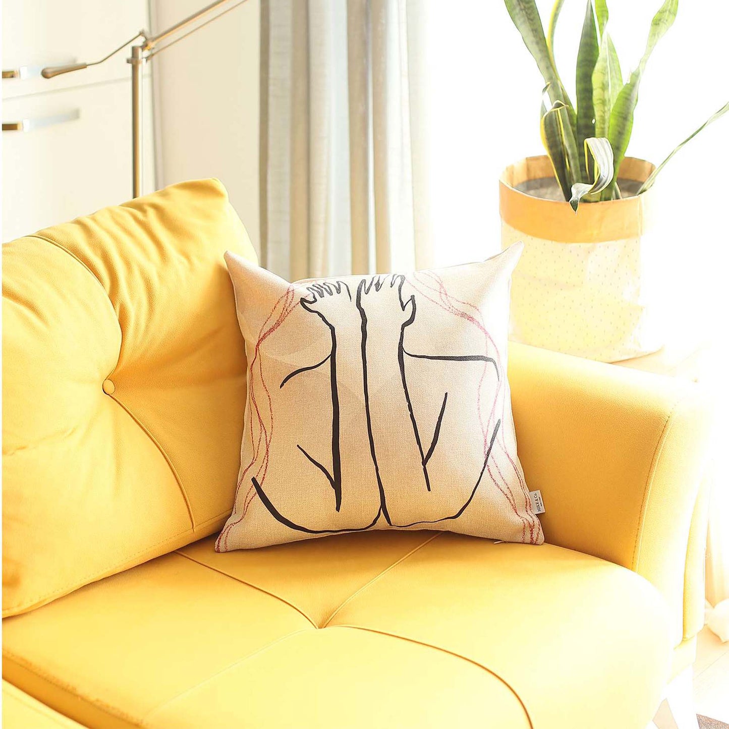 Boho-Chic Handcrafted Decorative Single Throw Pillow Cover Abstract Jacquard 18" x 18" Multi-Color Square Pillowcase for Couch, Bedding