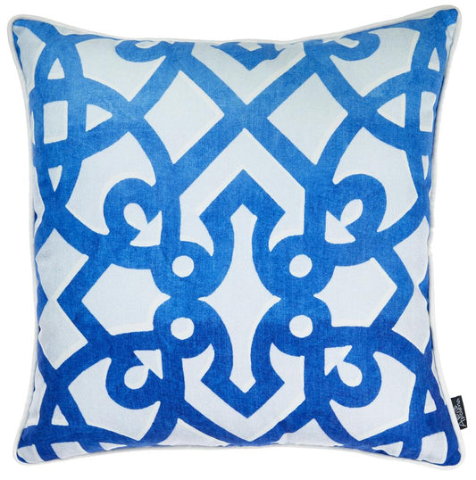 Blue Sky Trellis Decorative Throw Pillow Cover Printed Home Decor 18''x 18'' - Apolena