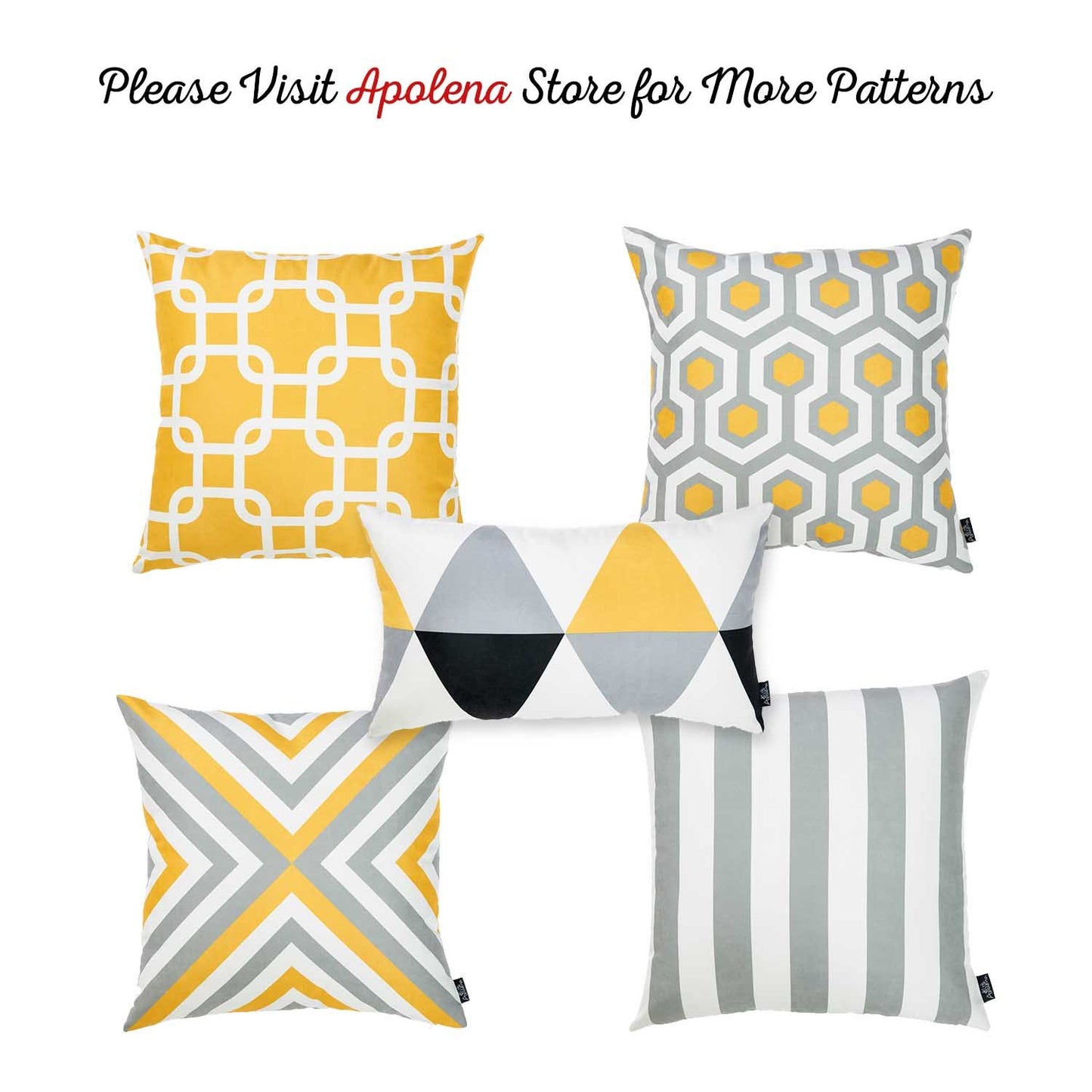 Geometric Circuit Square 18" Throw Pillow Cover (Set of 4)