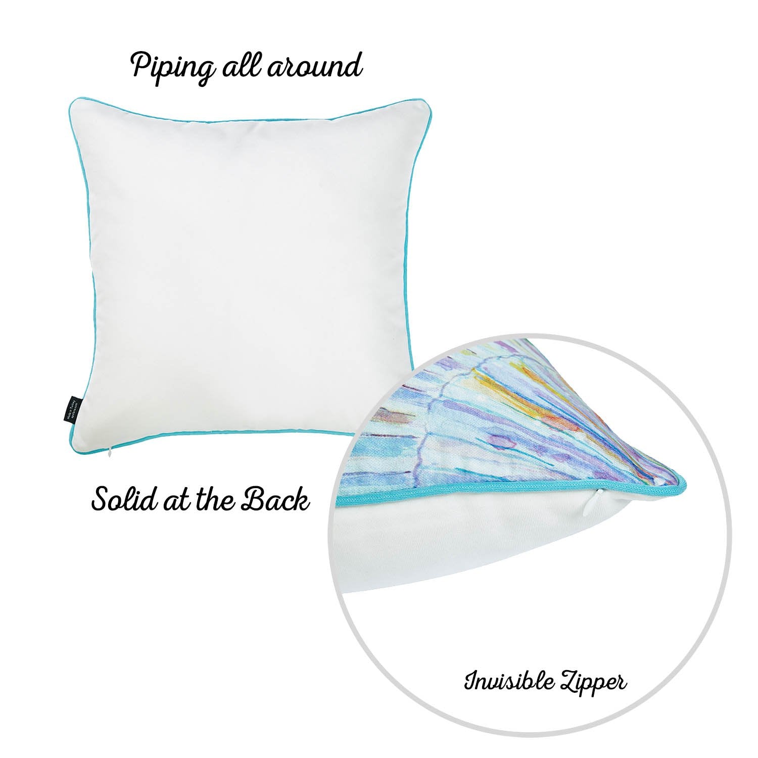 Marine Seahorse Square Throw Pillow Cover - Apolena