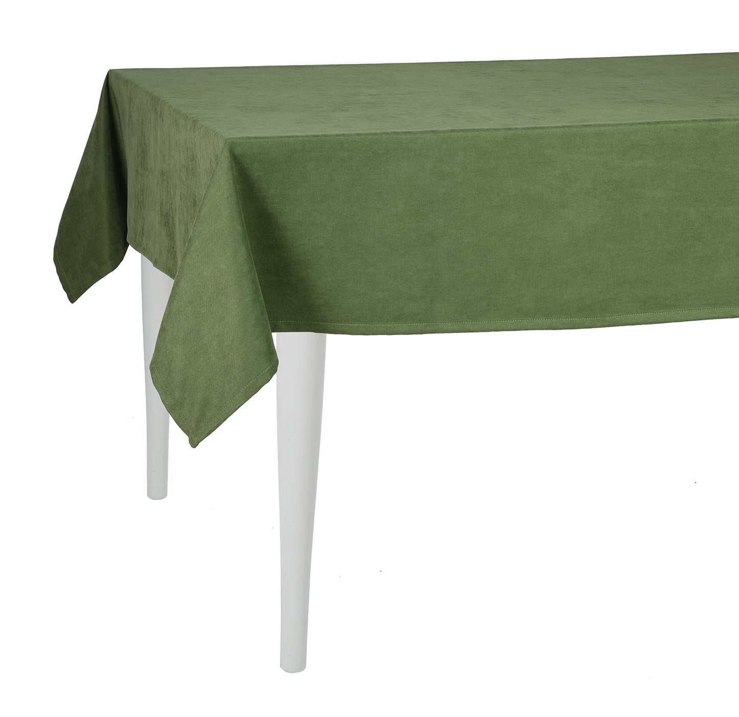 Merry Christmas Solid Green Decorative Tablecloth