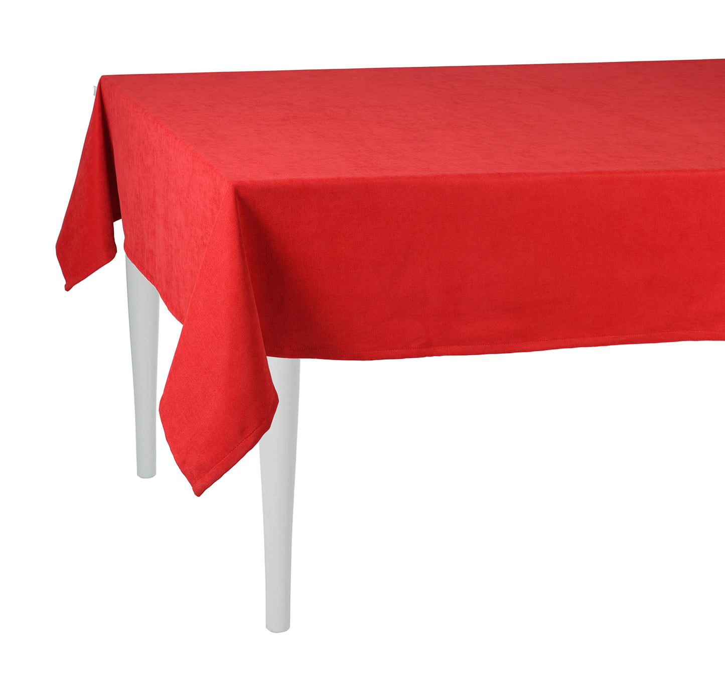 Merry Christmas Solid Red Decorative Tablecloth