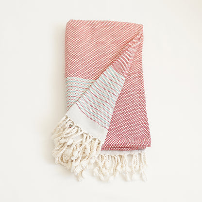 Handwoven Throw Blanket Single 40" x 70" Turkish Cotton 100% with Tassels for Couch, Sofa, Bedding