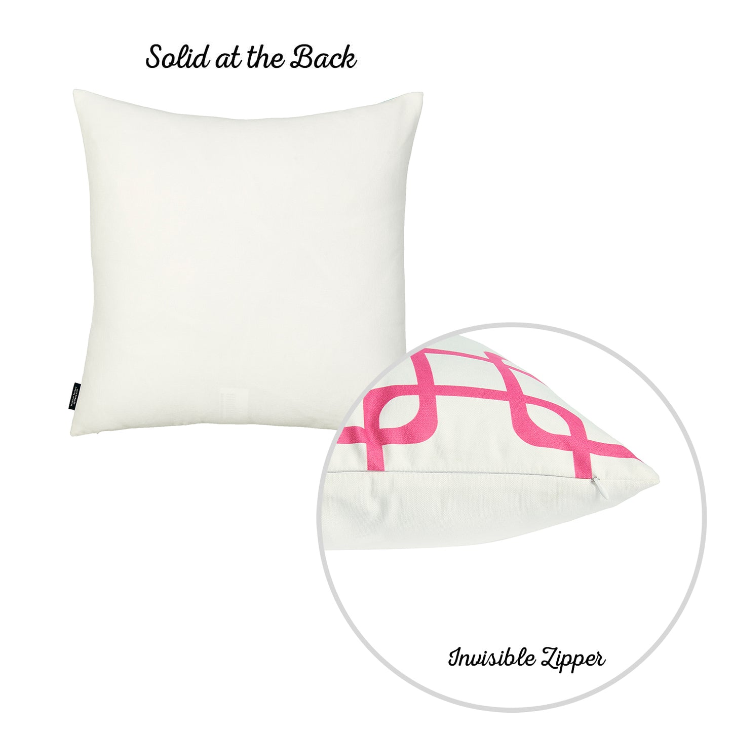 Geometric Pink Squares Square 18" Throw Pillow Cover (Set of 2)