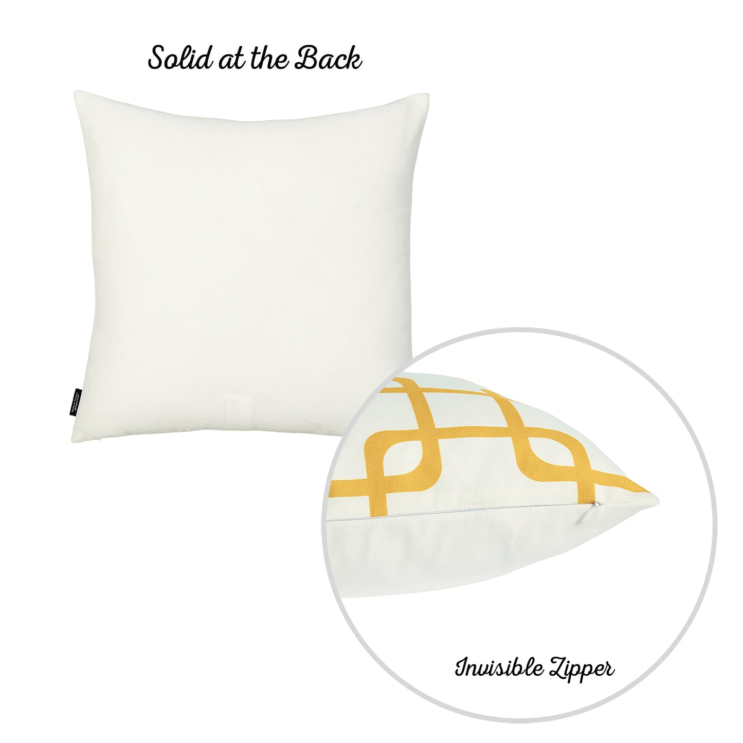 Geometric Yellow Squares Square 18" Throw Pillow Cover (Set of 4)