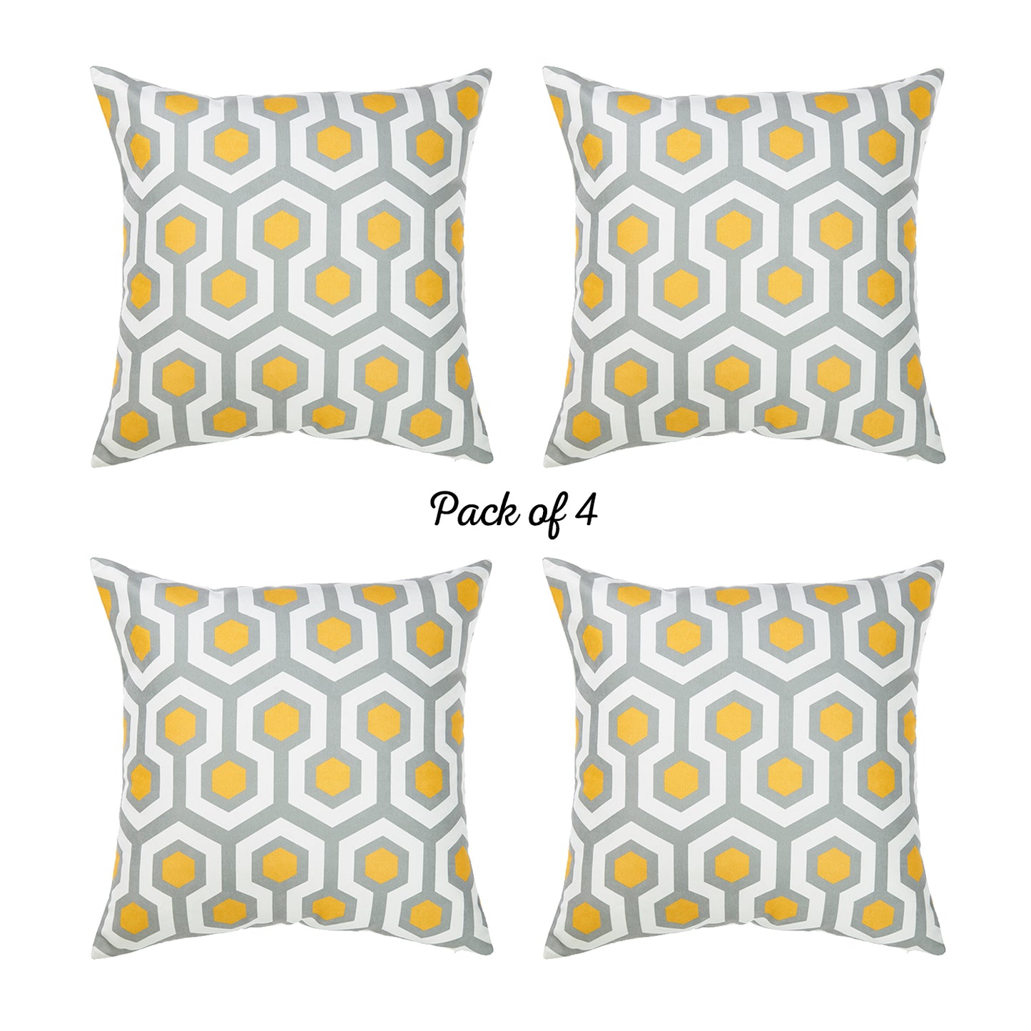 Geometric Circuit Square 18" Throw Pillow Cover (Set of 4)