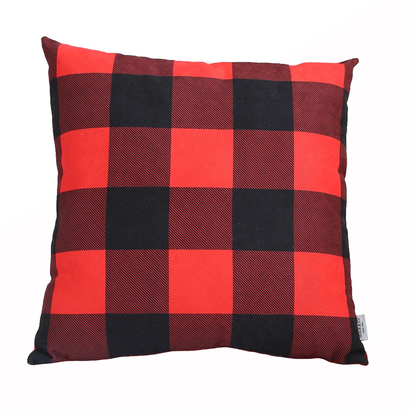 Christmas Plaid Decorative Single Throw Pillow 18" x 18" Red Square for Couch, Bedding