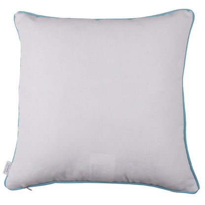 Nautical Coastal Decorative Single Throw Pillow Cover 18" x 18" Square White & Blue