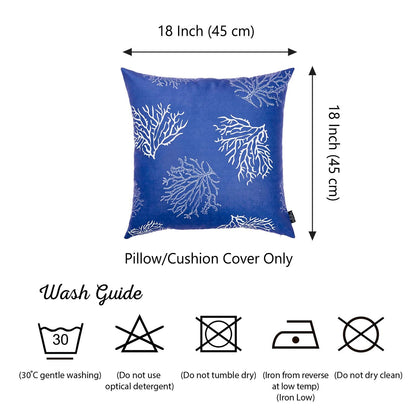 Nautical Coastal Reef Decorative Single Throw Pillow Cover 18" x 18" Square