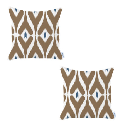 Ikat Set of 2 Square 18’’x18’’ Boho Throw Pillow Covers