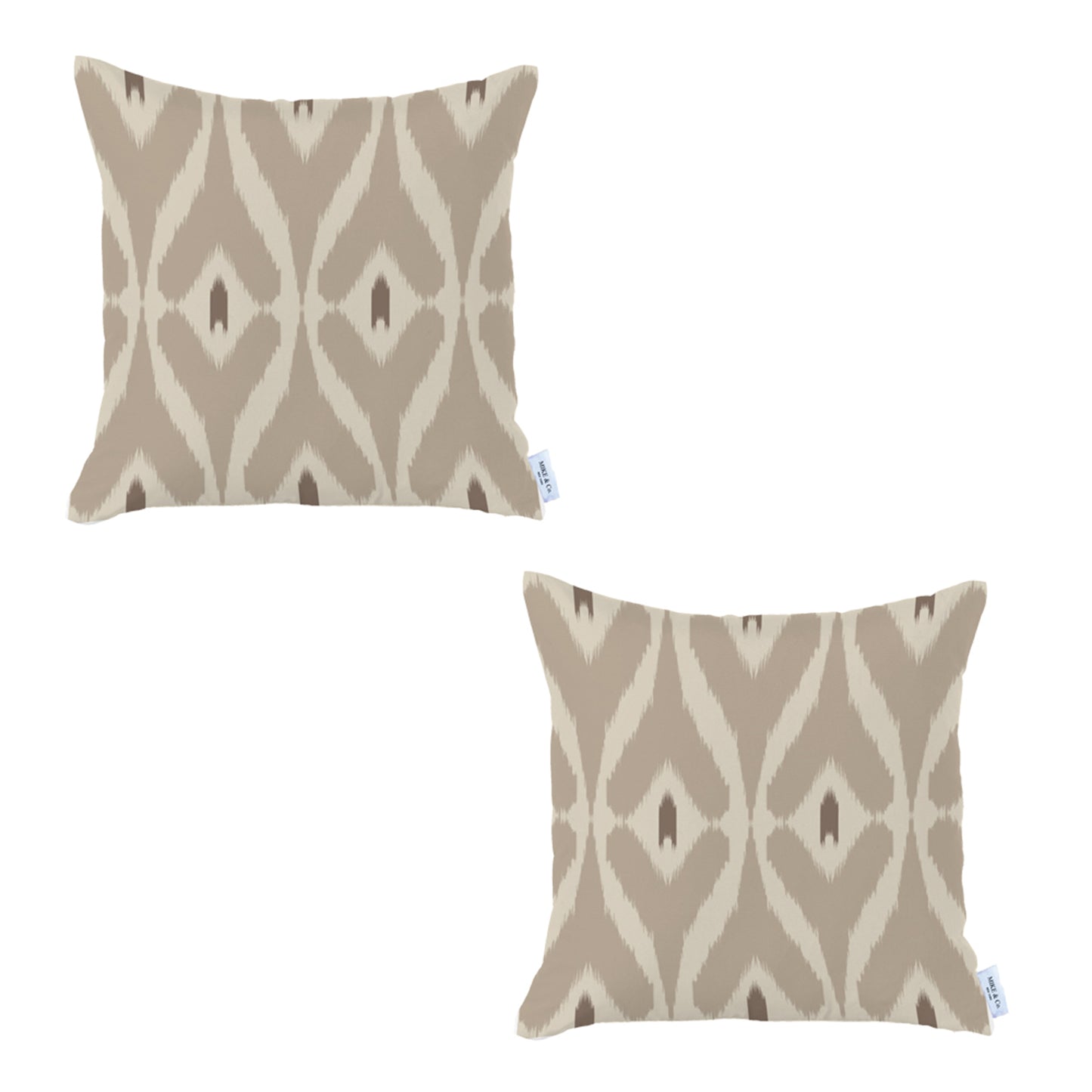 Ikat Set of 2 Square 18’’x18’’ Boho Throw Pillow Covers