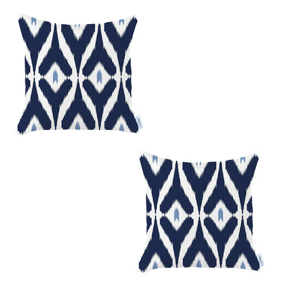 Ikat Set of 2 Square 18’’x18’’ Boho Throw Pillow Covers