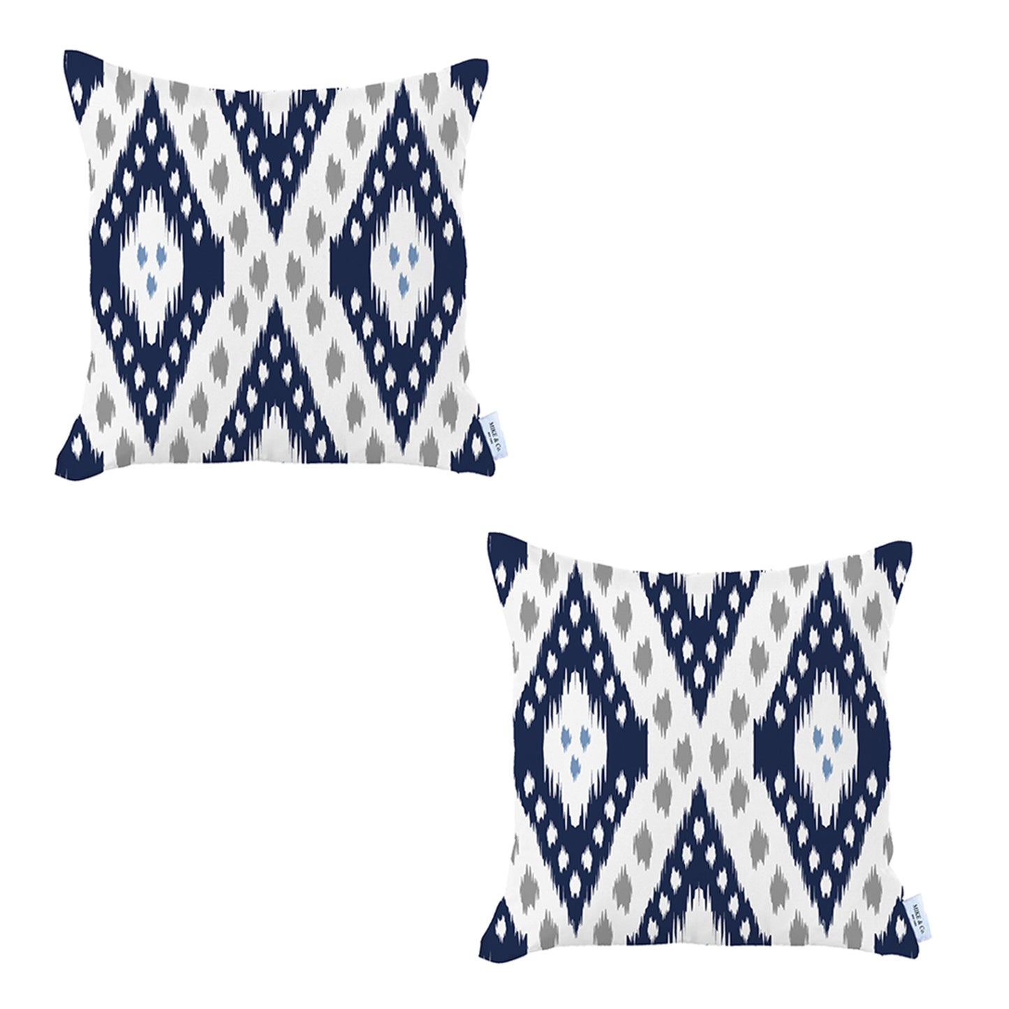 Ikat Set of 2 Square 18’’x18’’ Boho Throw Pillow Covers