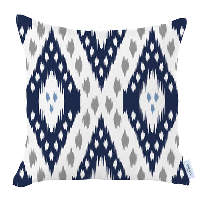 Ikat Set of 2 Square 18’’x18’’ Boho Throw Pillow Covers