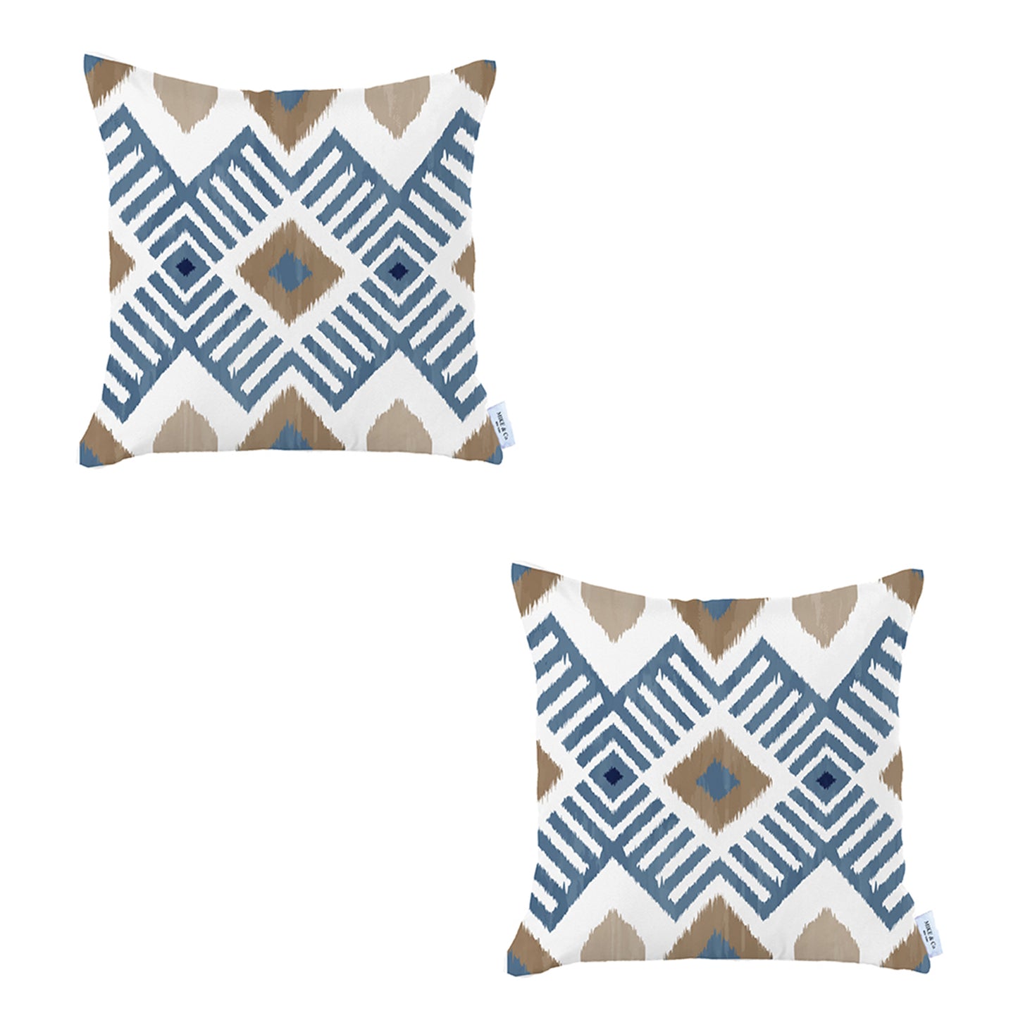 Ikat Set of 2 Square 18’’x18’’ Boho Throw Pillow Covers