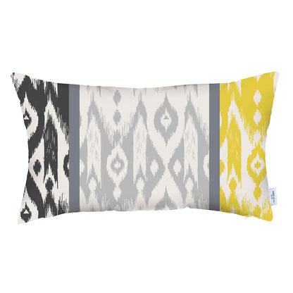 Ikat Set of 2 Lumbar 12’’x20’’ Boho Throw Pillow Covers