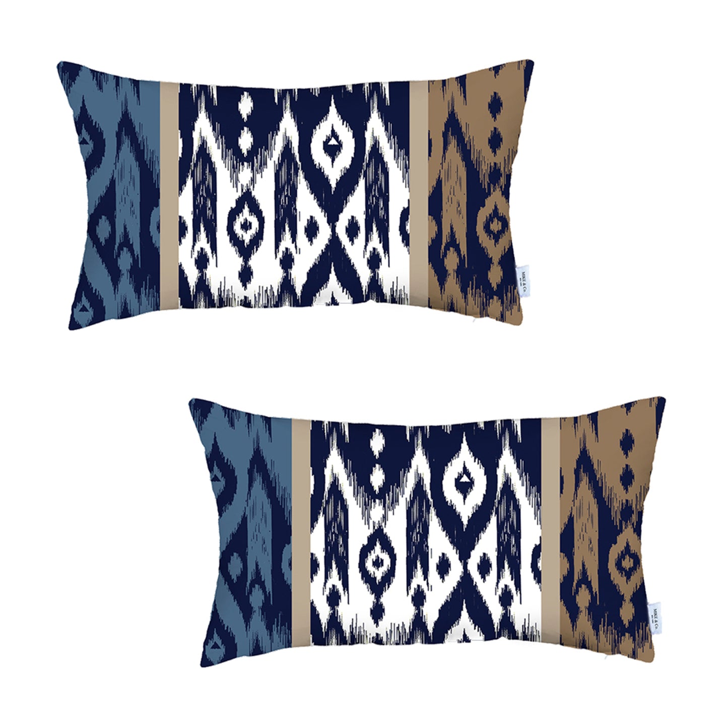 Ikat Set of 2 Lumbar 12’’x20’’ Bohemian Throw Pillows