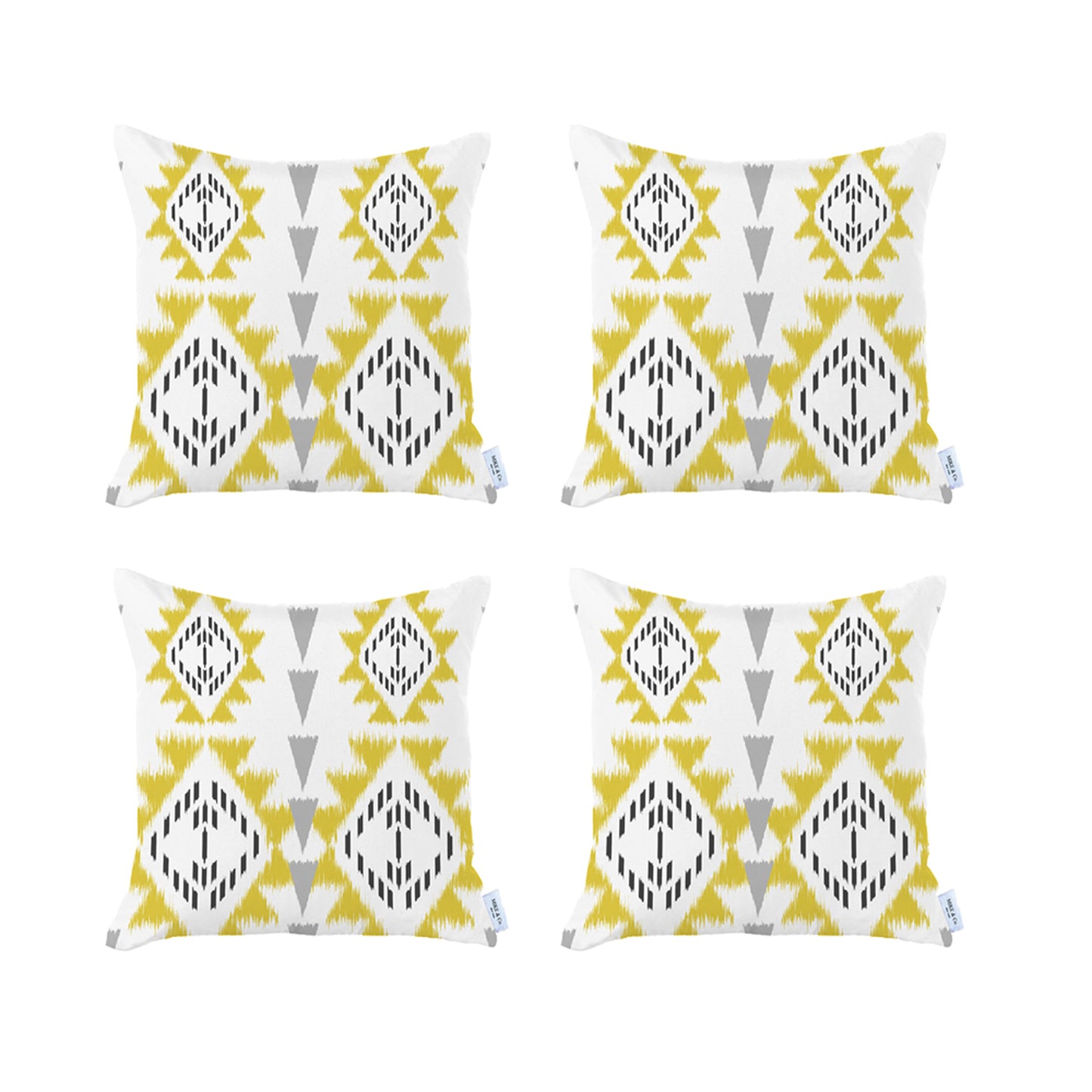 Ikat Set of 4 Square 18’’x18’’ Boho Throw Pillow Covers