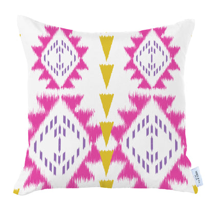 Ikat Set of 4 Square 18’’x18’’ Boho Throw Pillow Covers