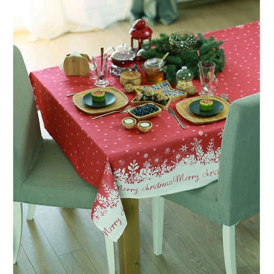 Merry Christmas Printed Decorative Tablecloth