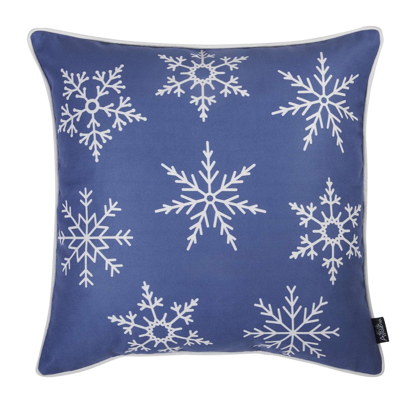 Christmas Snowflakes Decorative Single Throw Pillow 18" x 18" Square for Couch, Bedding