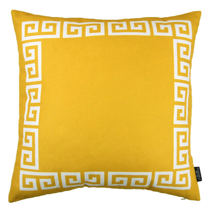 Decorative Single Throw Pillow Greek Key Square for Couch, Bedding