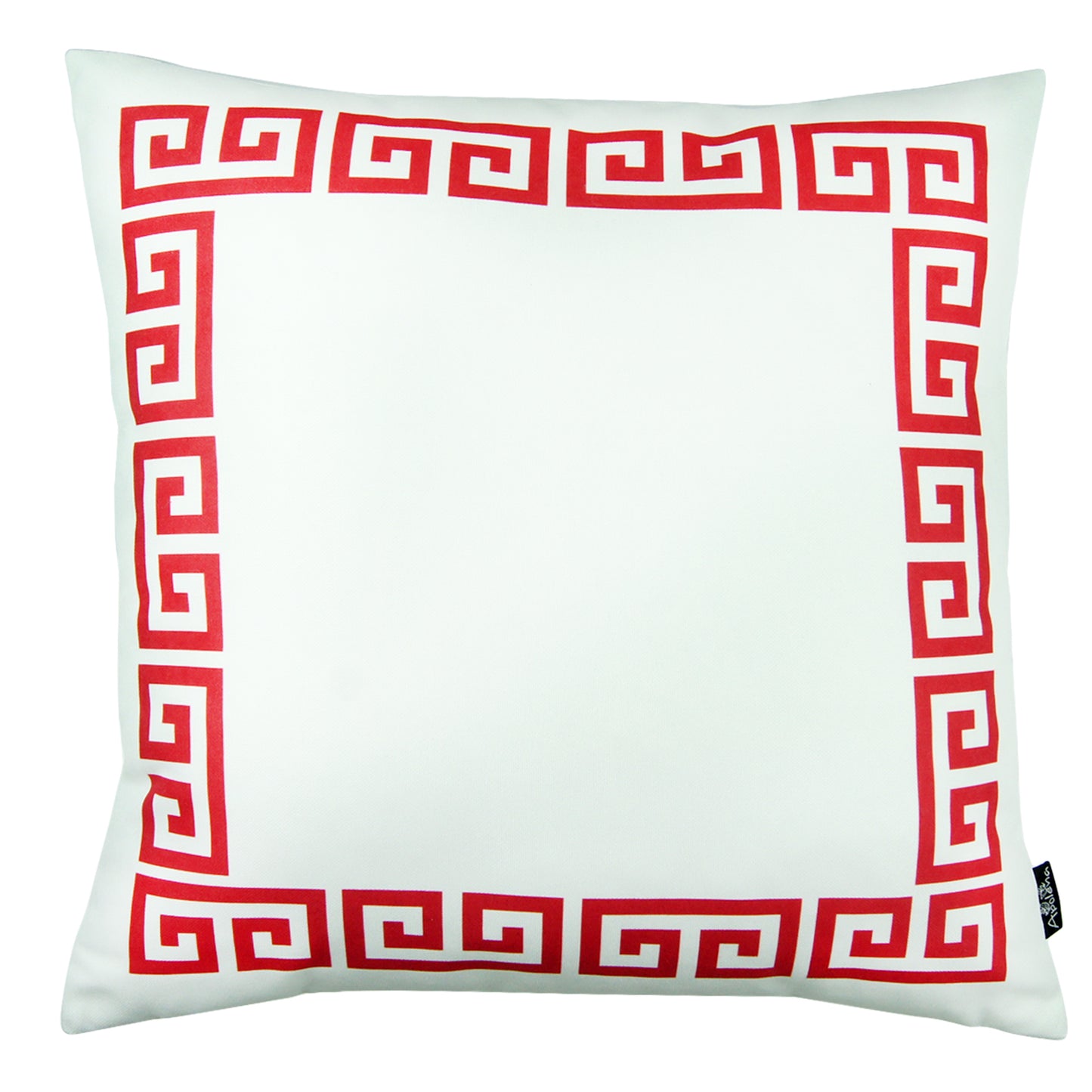 Decorative Single Throw Pillow Cover Greek Key Square for Couch, Bedding