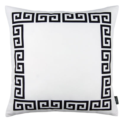 Decorative Single Throw Pillow Cover Greek Key Square for Couch, Bedding