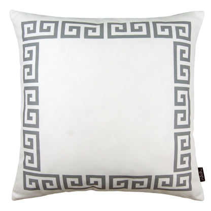 Decorative Single Throw Pillow Cover Greek Key Square for Couch, Bedding