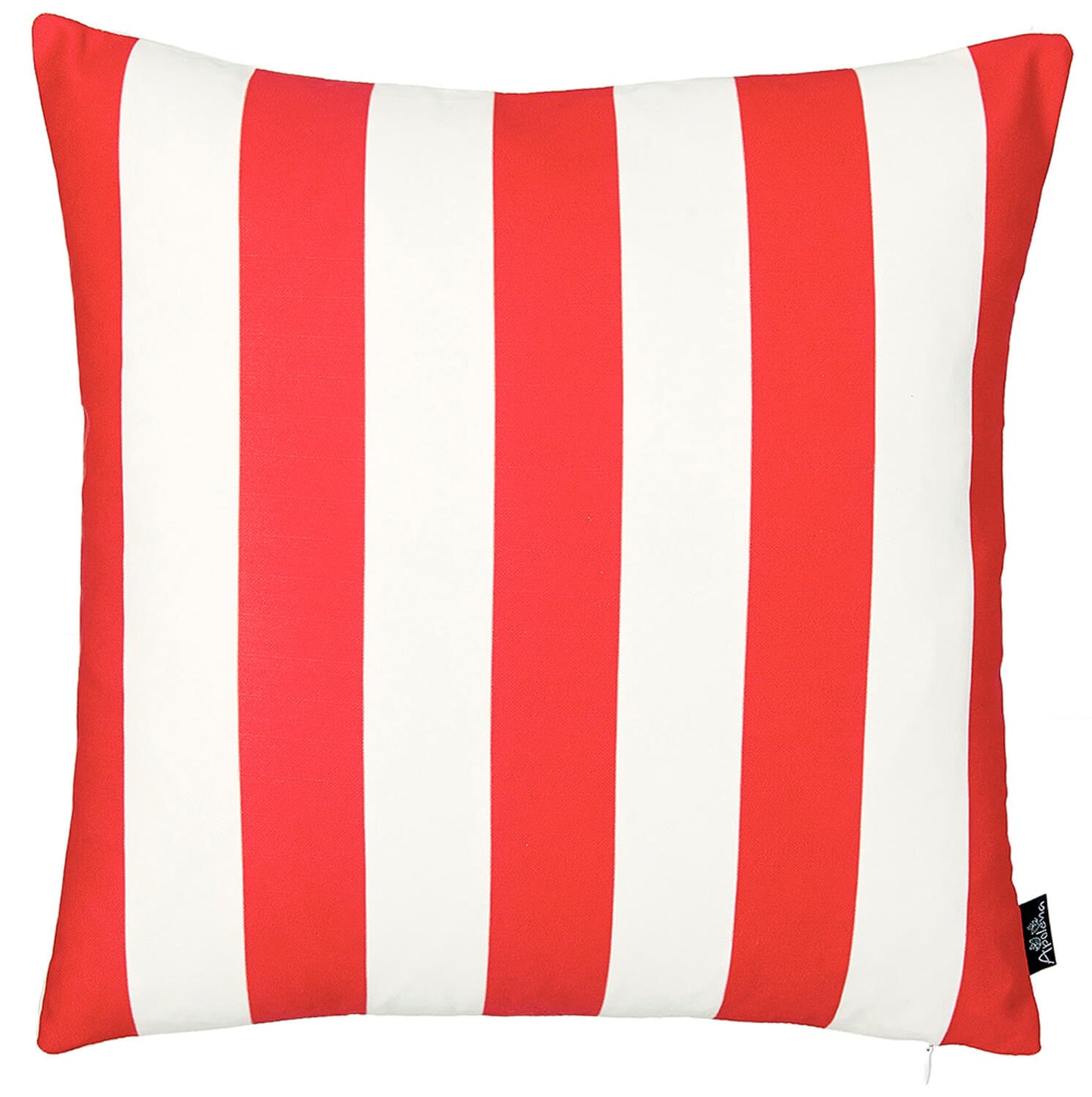 Geometric Red Stripes Square 18" Throw Pillow Cover - Apolena