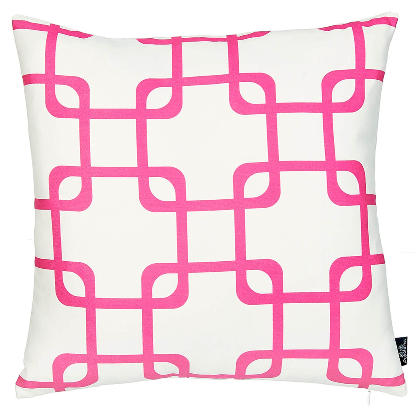 Geometric Pink Squares Square 18" Throw Pillow Cover - Apolena