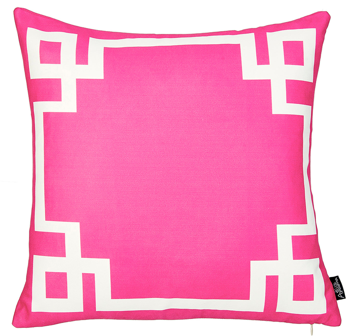 Geometric Pink&White Square 18" Throw Pillow Cover - Apolena