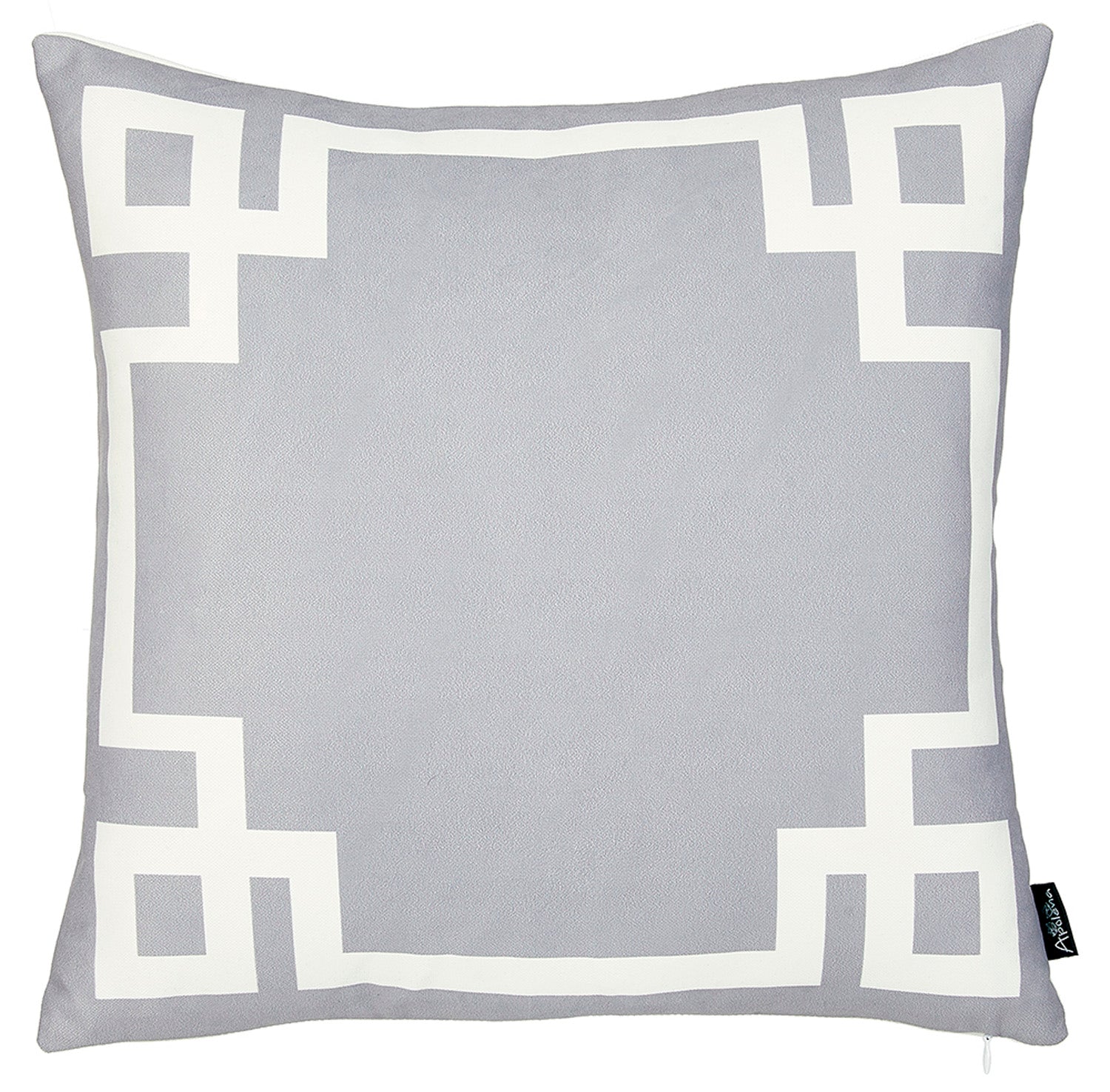 Geometric Grey&White Square Throw Pillow Cover - Apolena