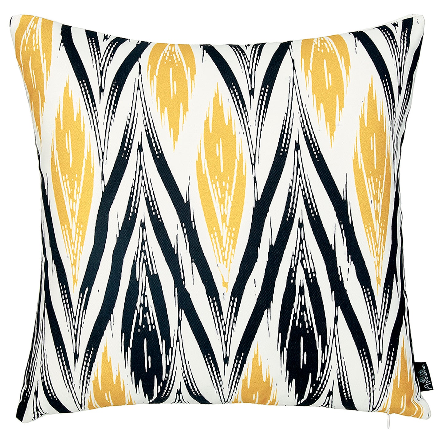 Geometric Yellow Lit Square 18" Throw Pillow Cover - Apolena