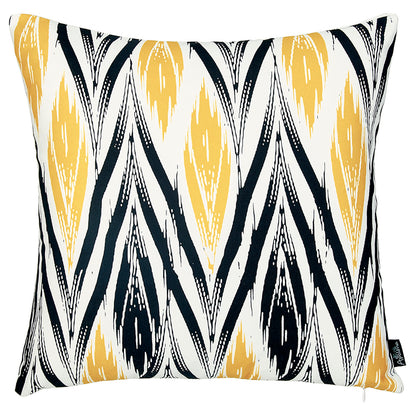 Geometric Yellow Lit Square 18" Throw Pillow Cover & Insert