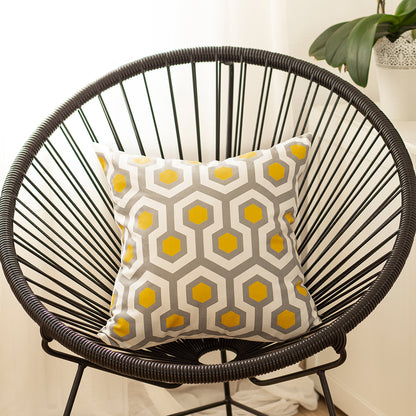 Geometric Circuit Square 18" Throw Pillow Cover - Apolena