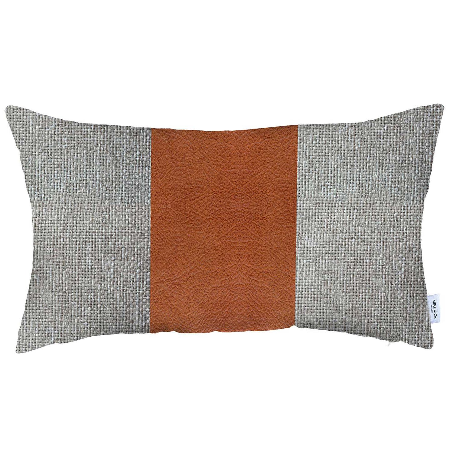 Boho-Chic Handcrafted Decorative Single Throw Pillow Cover Vegan Faux Leather Solid for Couch, Bedding