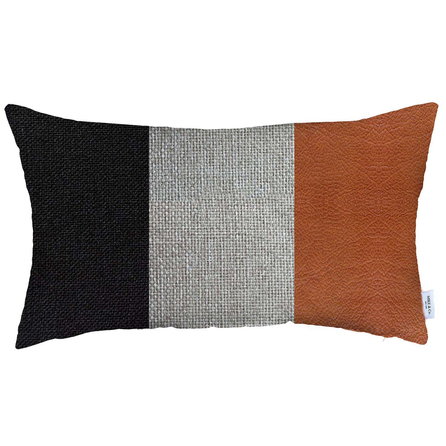 Boho-Chic Handcrafted Decorative Single Throw Pillow Cover Vegan Faux Leather Solid for Couch, Bedding