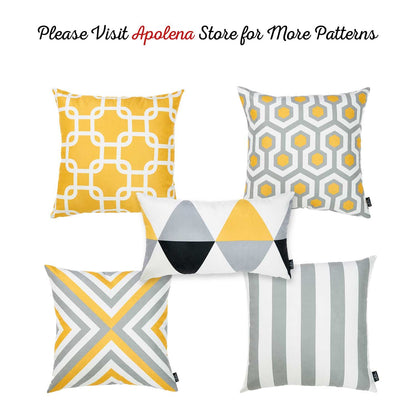 Geometric Circuit Square 18" Throw Pillow Cover (Set of 4)